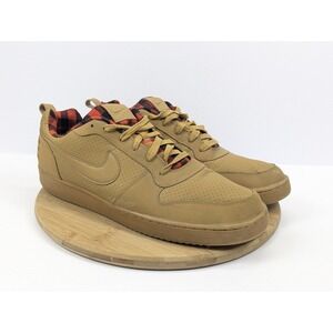 Mens 15 Nike Court Borough Shoes Low Wheat Premium Red Check Flannel Sneakers
